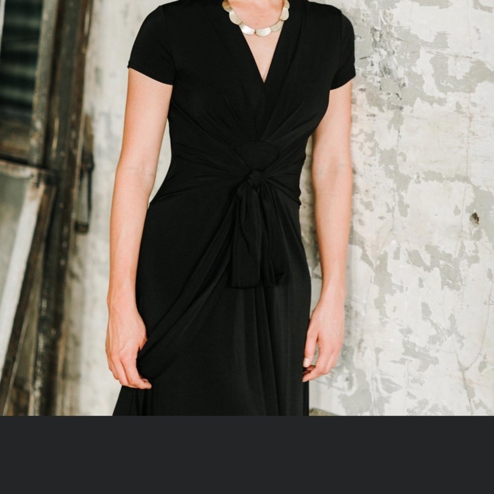 Micheal Kors high-low tie black dress